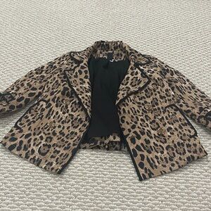 Leopard Print Pea Coat